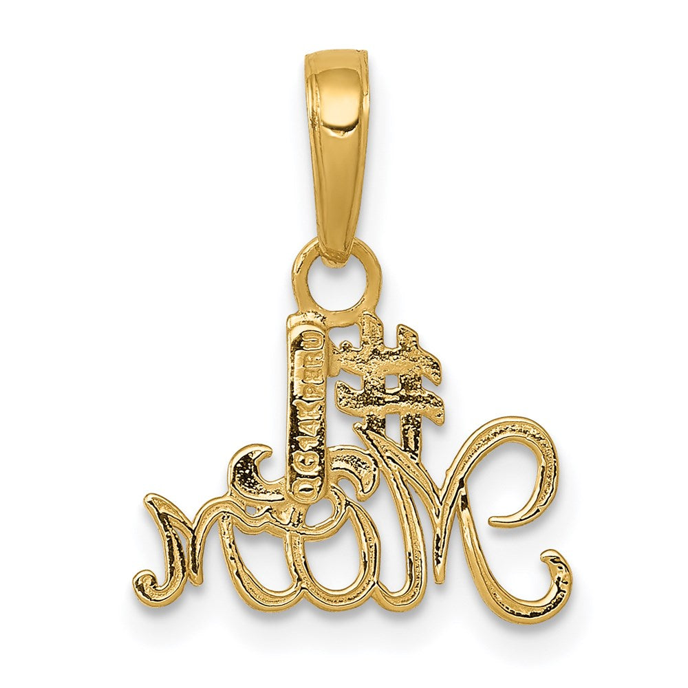14K Yellow Gold #1 Mom Charm