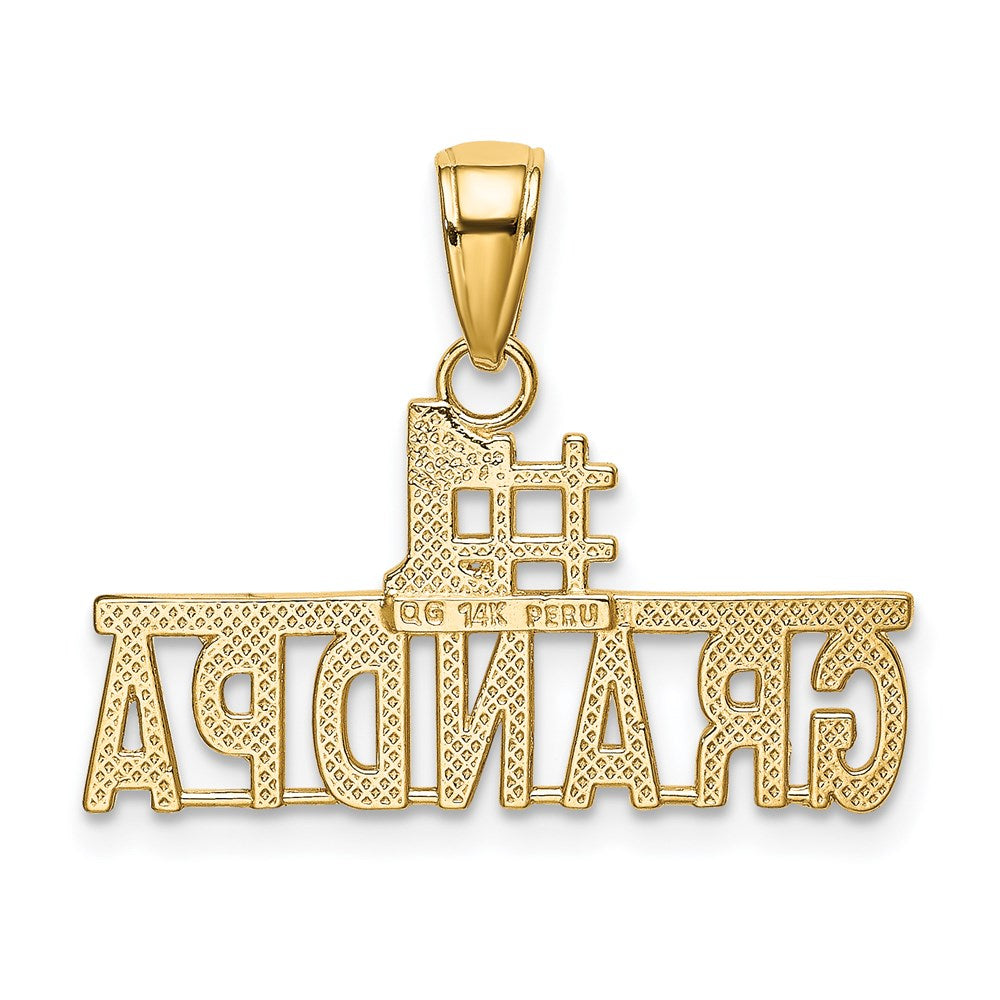 14K Yellow Gold #1 Grandpa Pendant