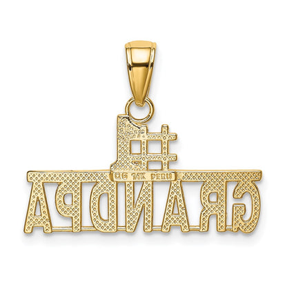 14K Yellow Gold #1 Grandpa Pendant