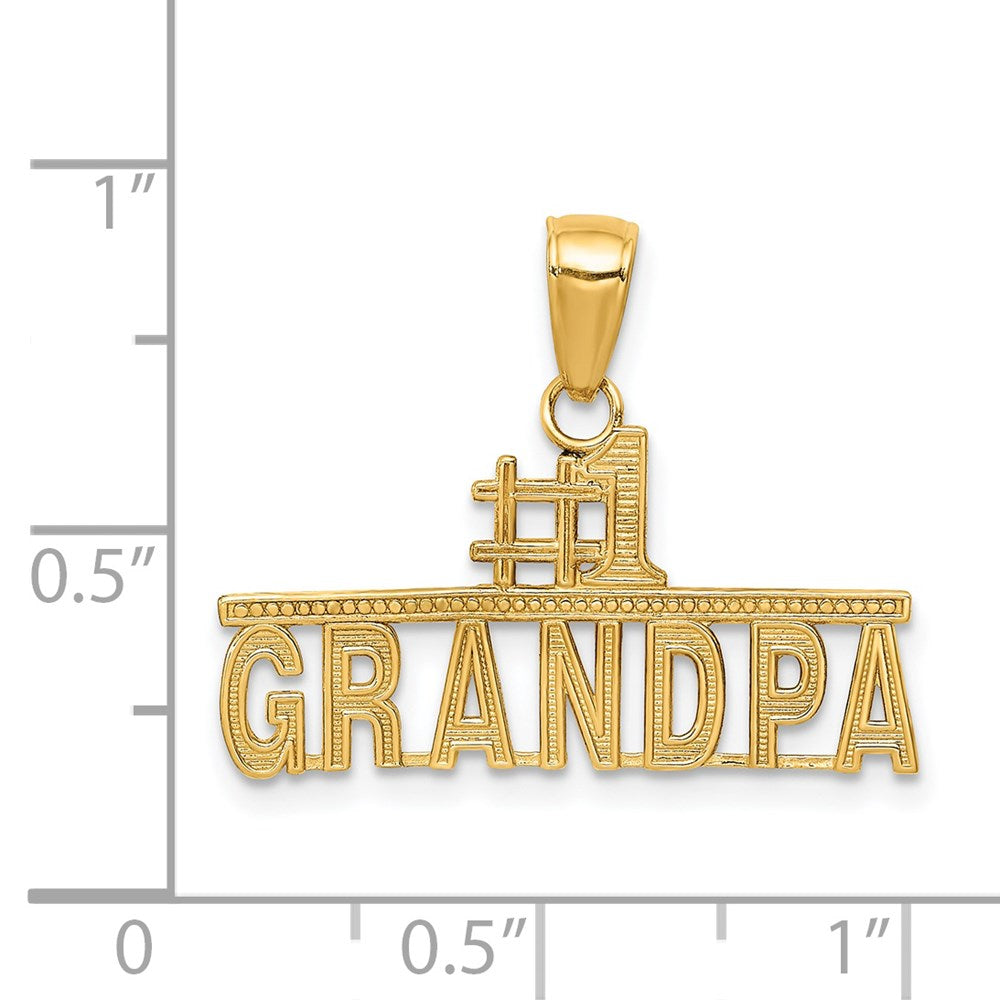 14K Yellow Gold #1 Grandpa Pendant