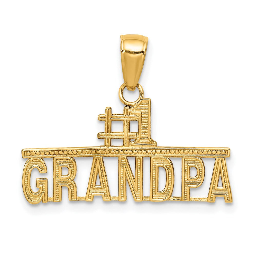 14K Yellow Gold #1 Grandpa Pendant