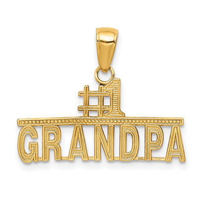 14K Yellow Gold #1 Grandpa Pendant