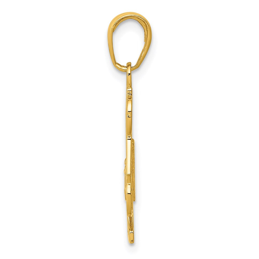 14K Yellow Gold #1 Dad Charm