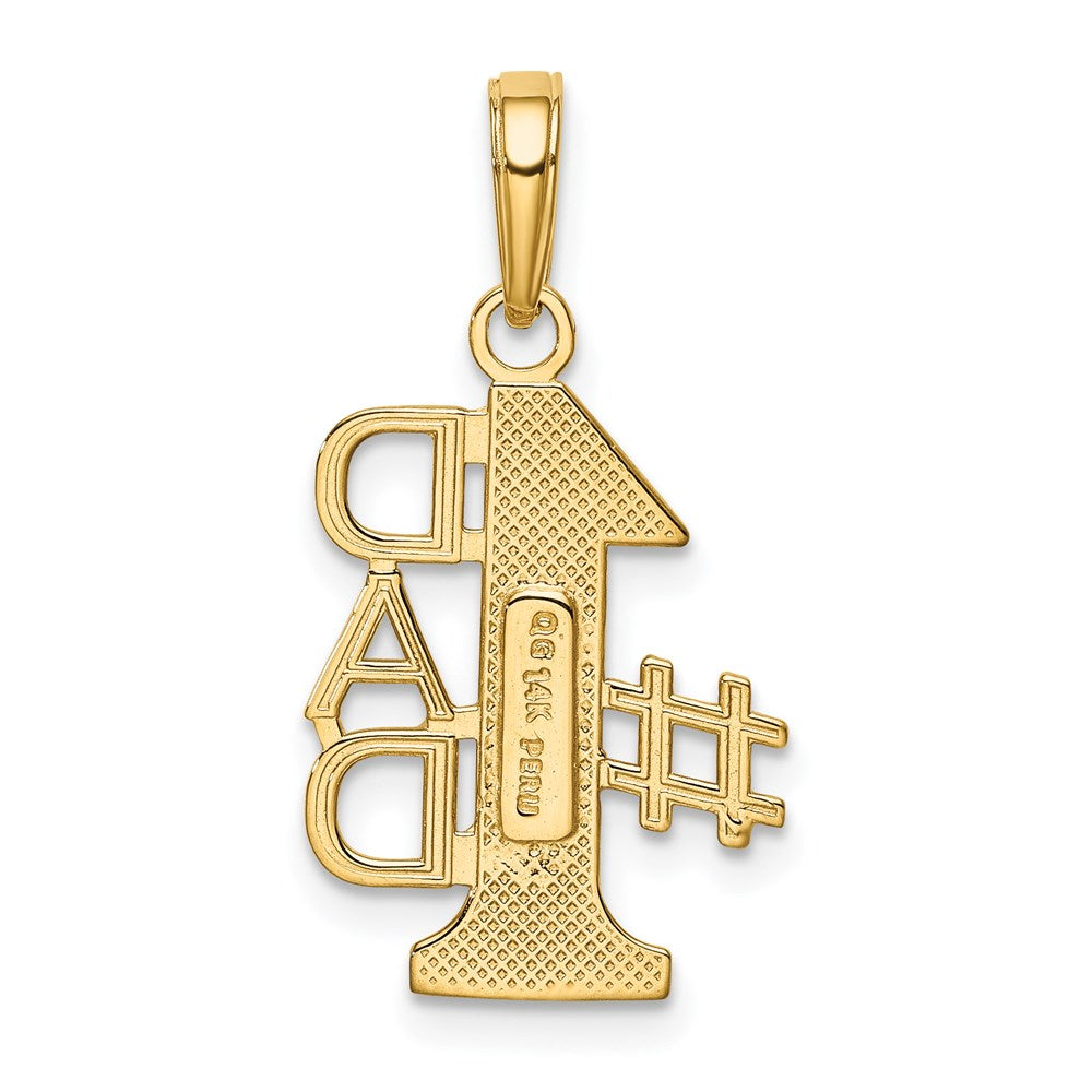 14K Yellow Gold #1 Dad Charm