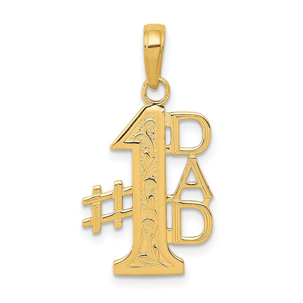 14K Yellow Gold #1 Dad Charm