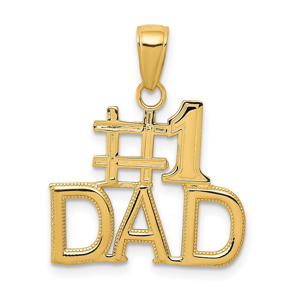 14K Yellow Gold #1 Dad Charm