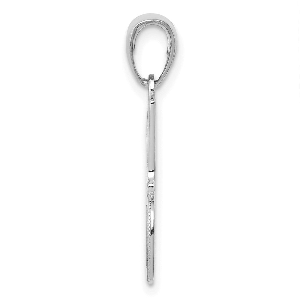 14K White Gold #1 Dad Charm