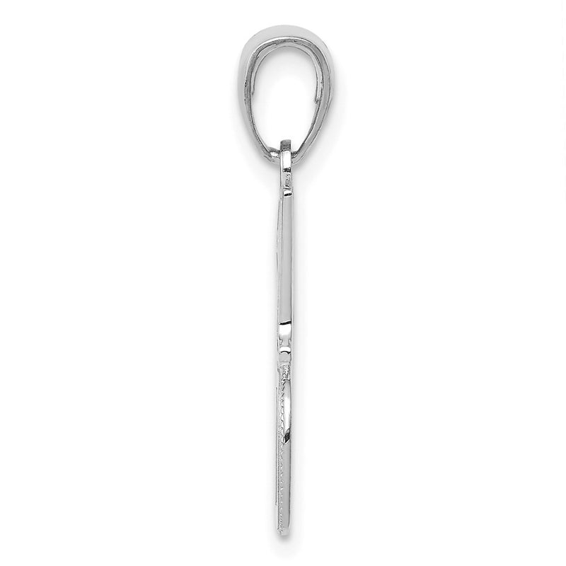14K White Gold #1 Dad Charm