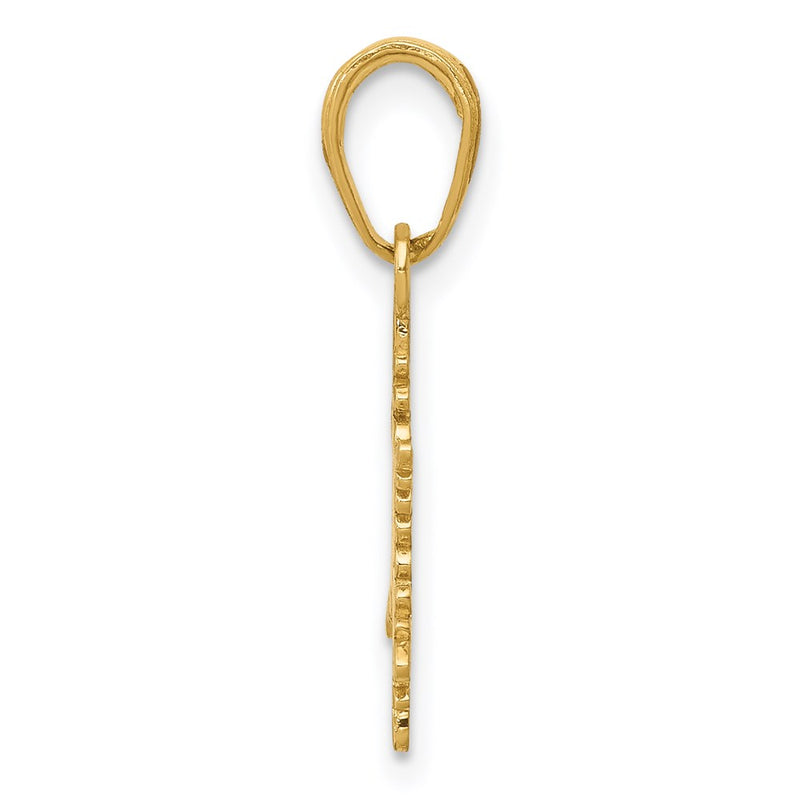 14K Yellow Gold Small Snowflake Pendant
