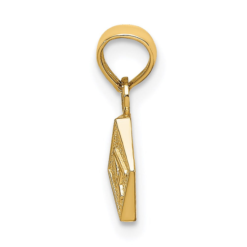 14K Yellow Gold Baby Block Charm