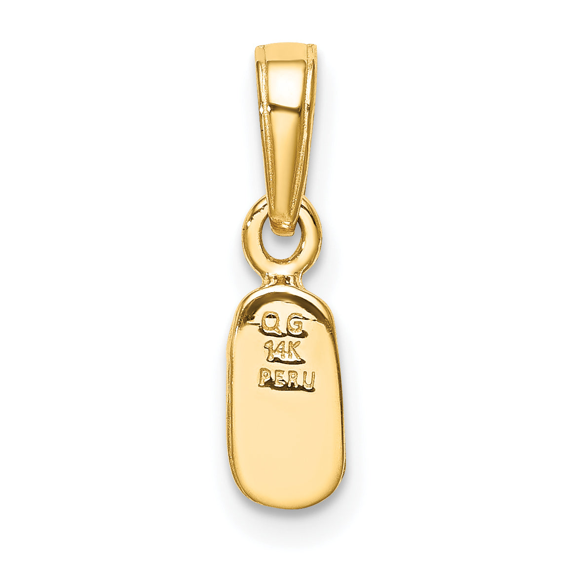 14K Yellow Gold 3D Baby Shoe Charm