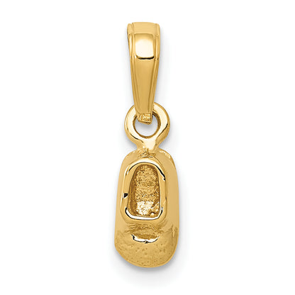14K Yellow Gold 3D Baby Shoe Charm
