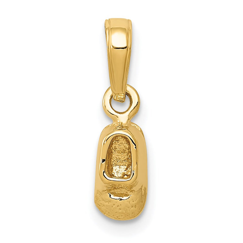 14K Yellow Gold 3D Baby Shoe Charm