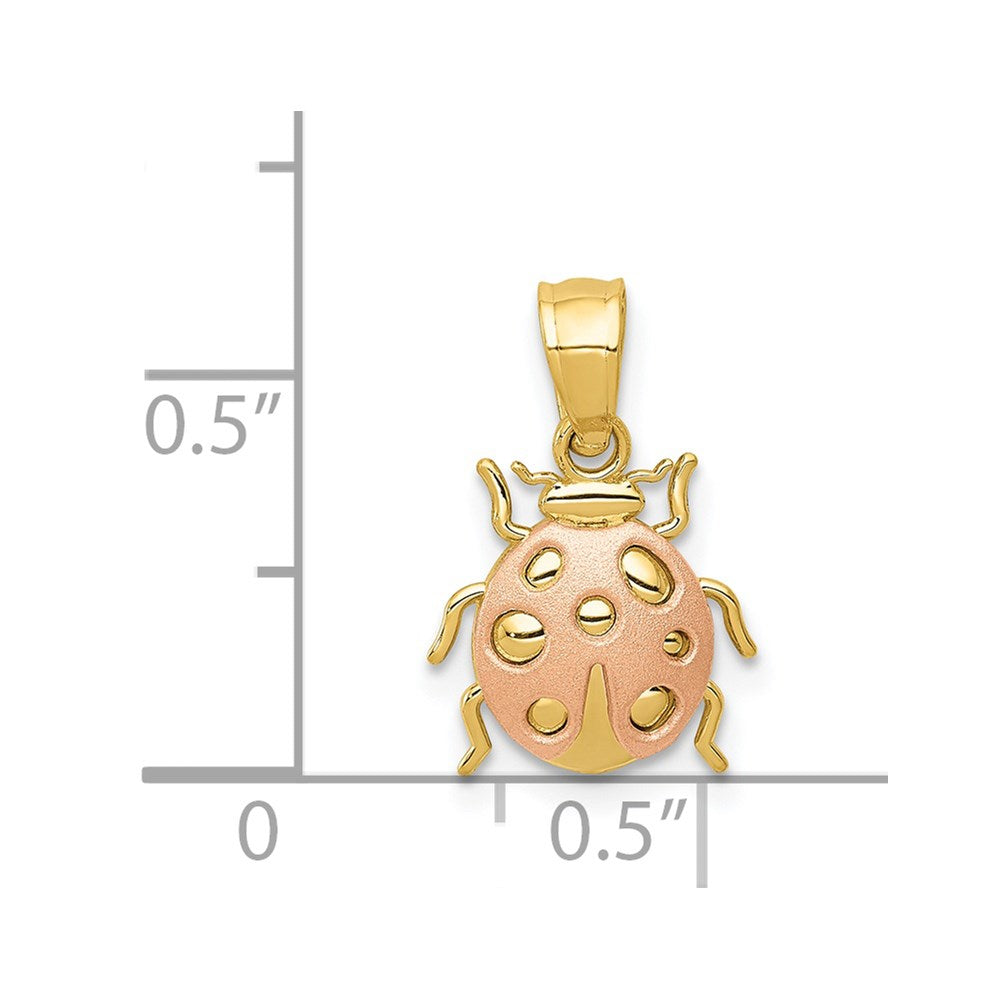 14K Two-Tone Two Tone Ladybug Pendant