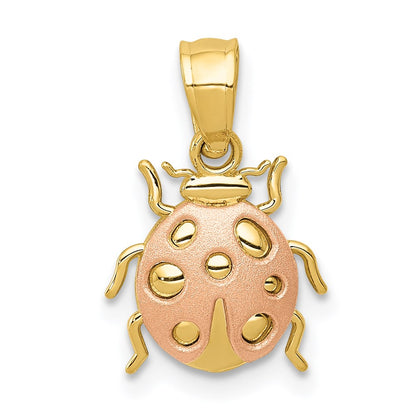 14K Two-Tone Two Tone Ladybug Pendant