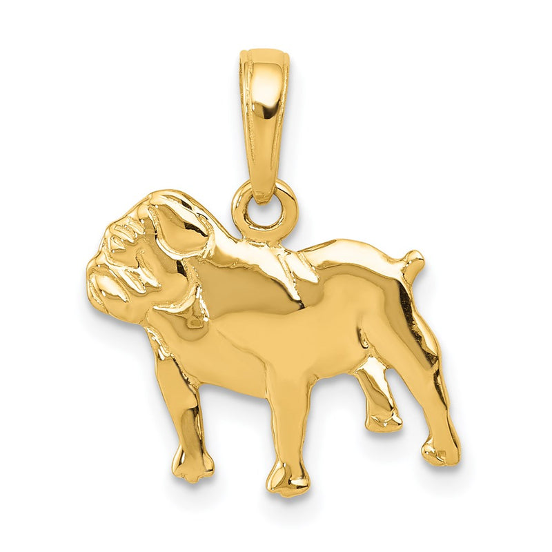 14K Yellow Gold Bulldog Charm