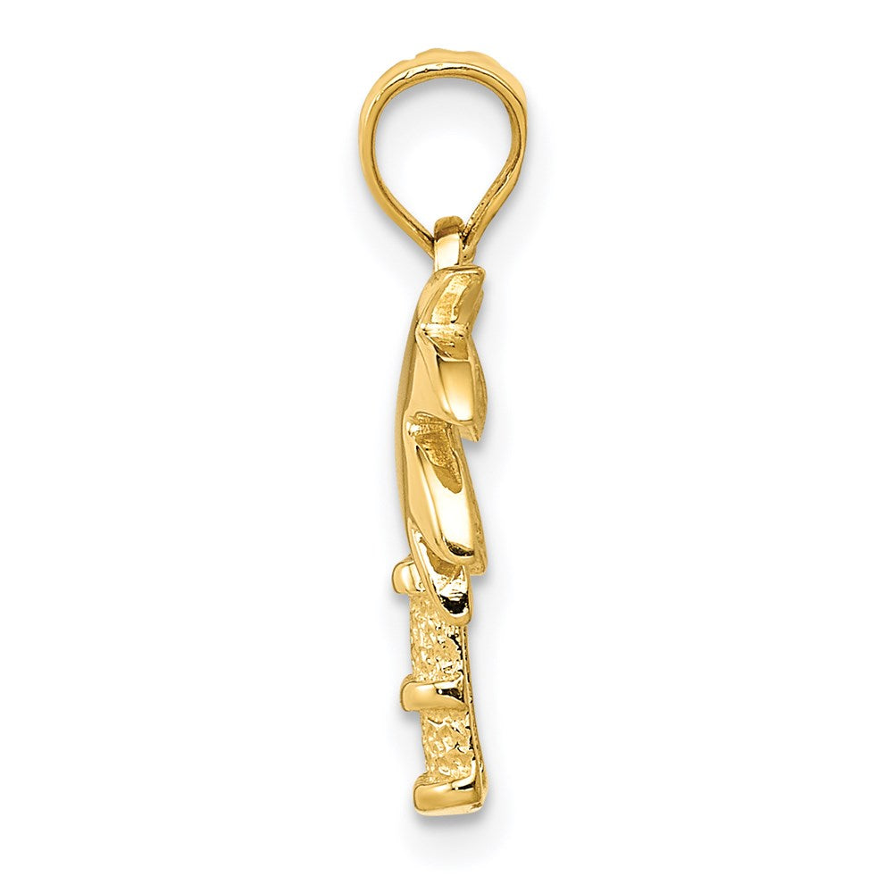 14K Yellow Gold Palm Tree