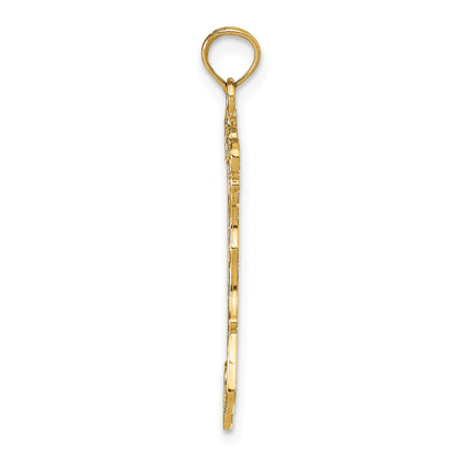 14K Yellow Gold Map With Italy Charm