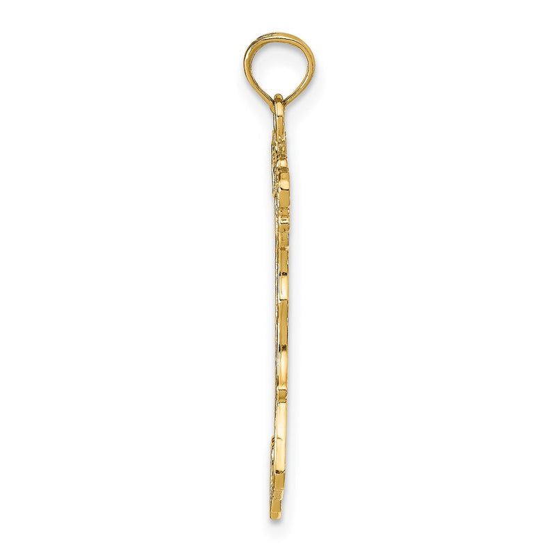 14K Yellow Gold Map With Italy Charm