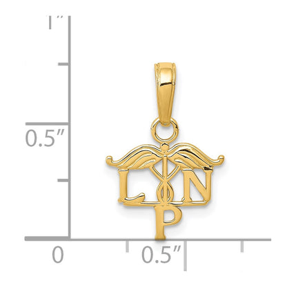 14K Yellow Gold Lpn Symbol Pendant