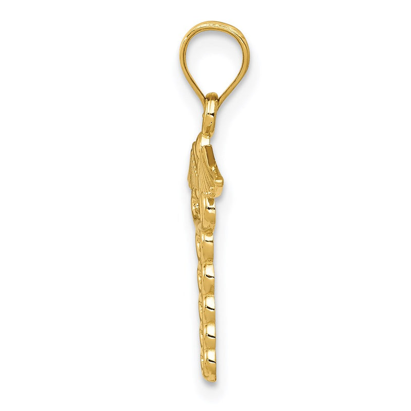 14K Yellow Gold Caduceus Medical Pendant