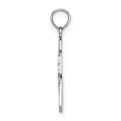 14K White Gold Comb And Scissors Charm