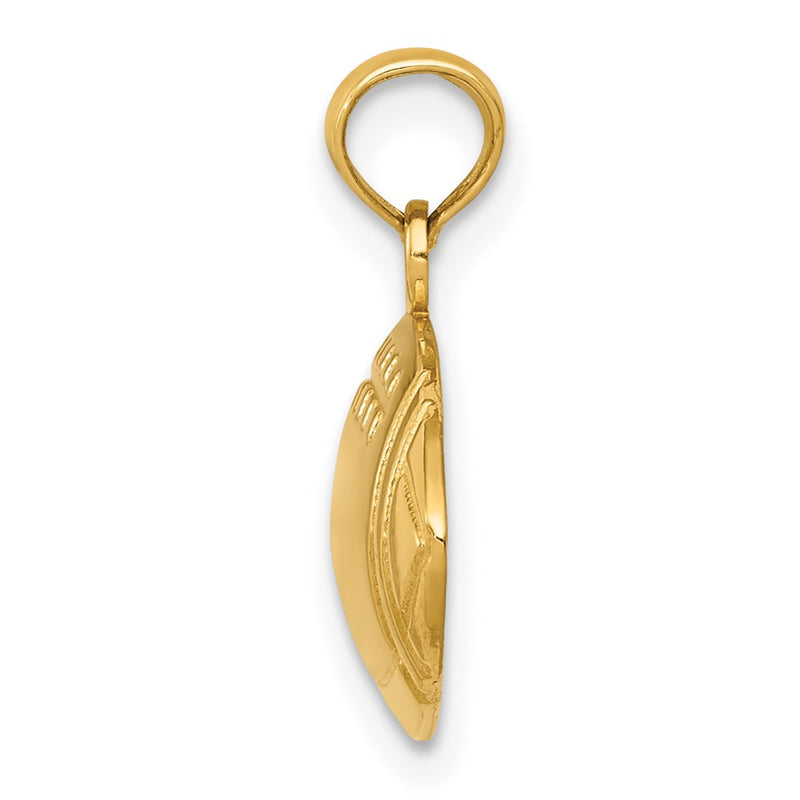 14K Yellow Gold Football Charm