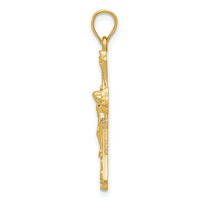 14K Yellow Gold Crucifix Pendant