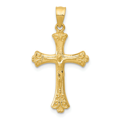 14K Yellow Gold Crucifix Pendant