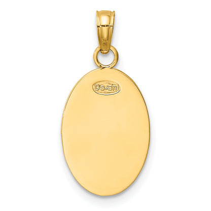 14K Yellow Gold Saint Christopher Medal Pendant