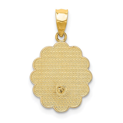 14K Two-Tone W/Rhodium Baptism Pendant