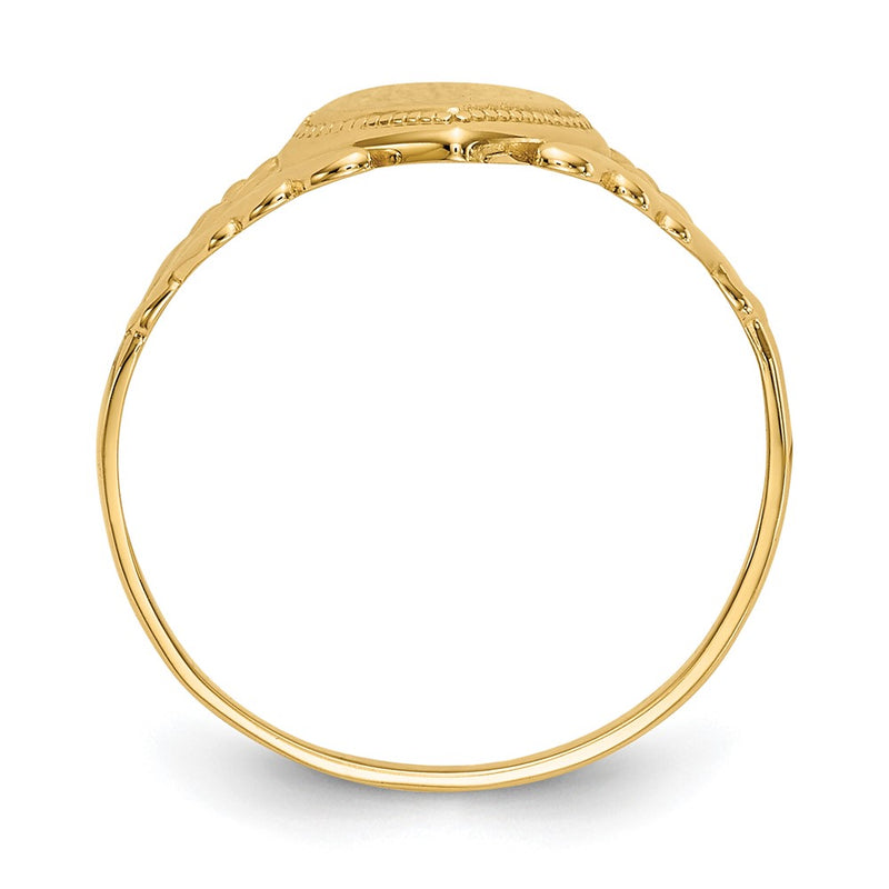 14K Yellow Gold Polished Heart Baby Ring