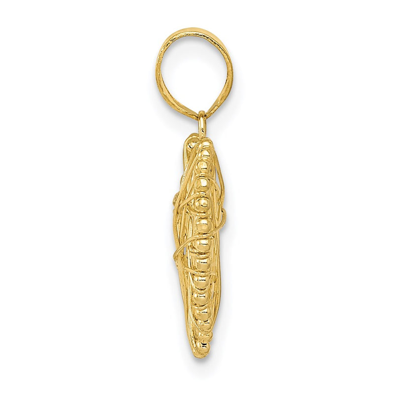 14K Yellow Gold Polished Wire Heart Pendant
