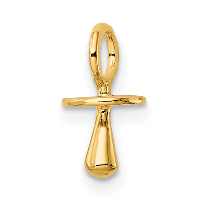 14K Yellow Gold Polished 3-D Pacifier Charm