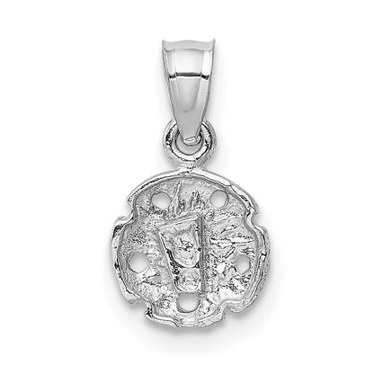14K White Gold Sand Dollar Pendant