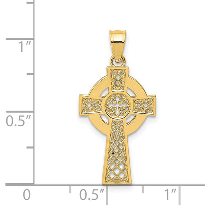 14K Yellow Gold Celtic Cross Pendant