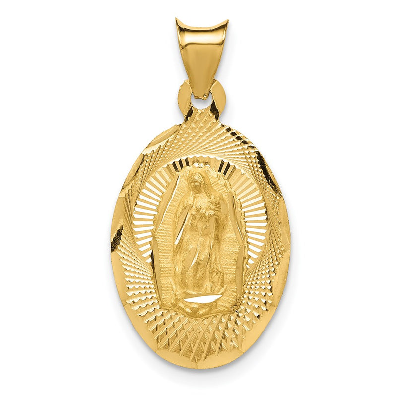 14K Yellow Gold Our Lady Of Guadalupe Pendant