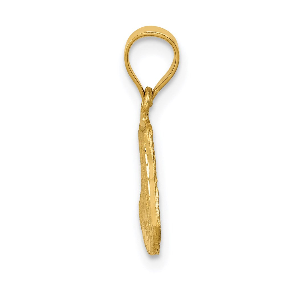 14K Yellow Gold Satin D/C Mary Pendant