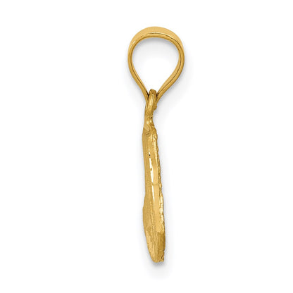 14K Yellow Gold Satin D/C Mary Pendant