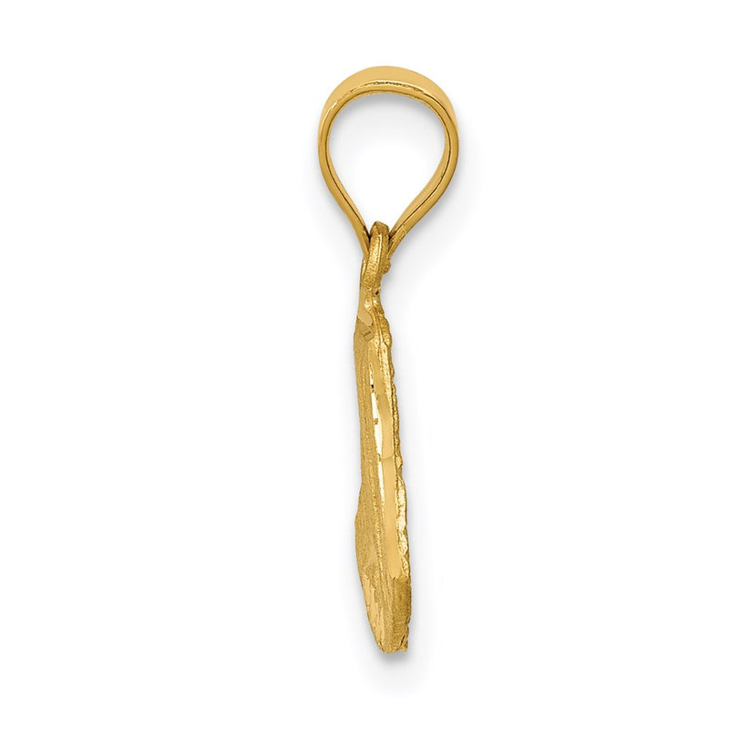 14K Yellow Gold Satin D/C Mary Pendant