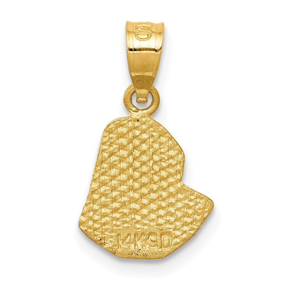 14K Yellow Gold Satin D/C Mary Pendant