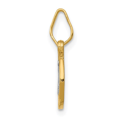 14K Yellow & Rhodium With Circle St. Benedict Medal Pendant