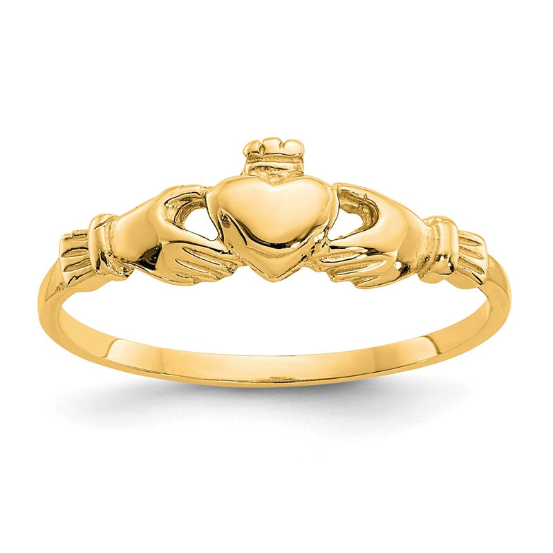 14K Yellow Gold Child's Claddagh Ring