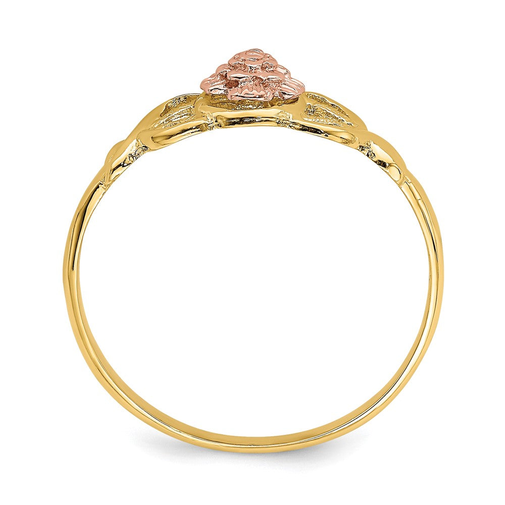 14K Two Tone Polished Ring