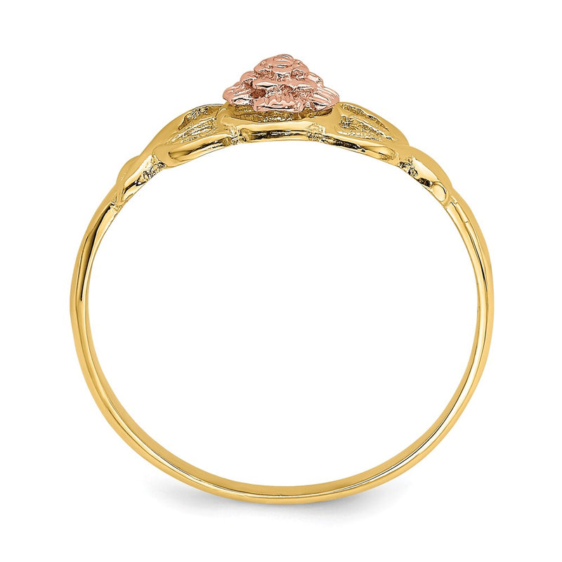 14K Two Tone Polished Ring