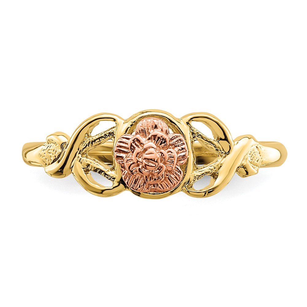 14K Two Tone Polished Ring