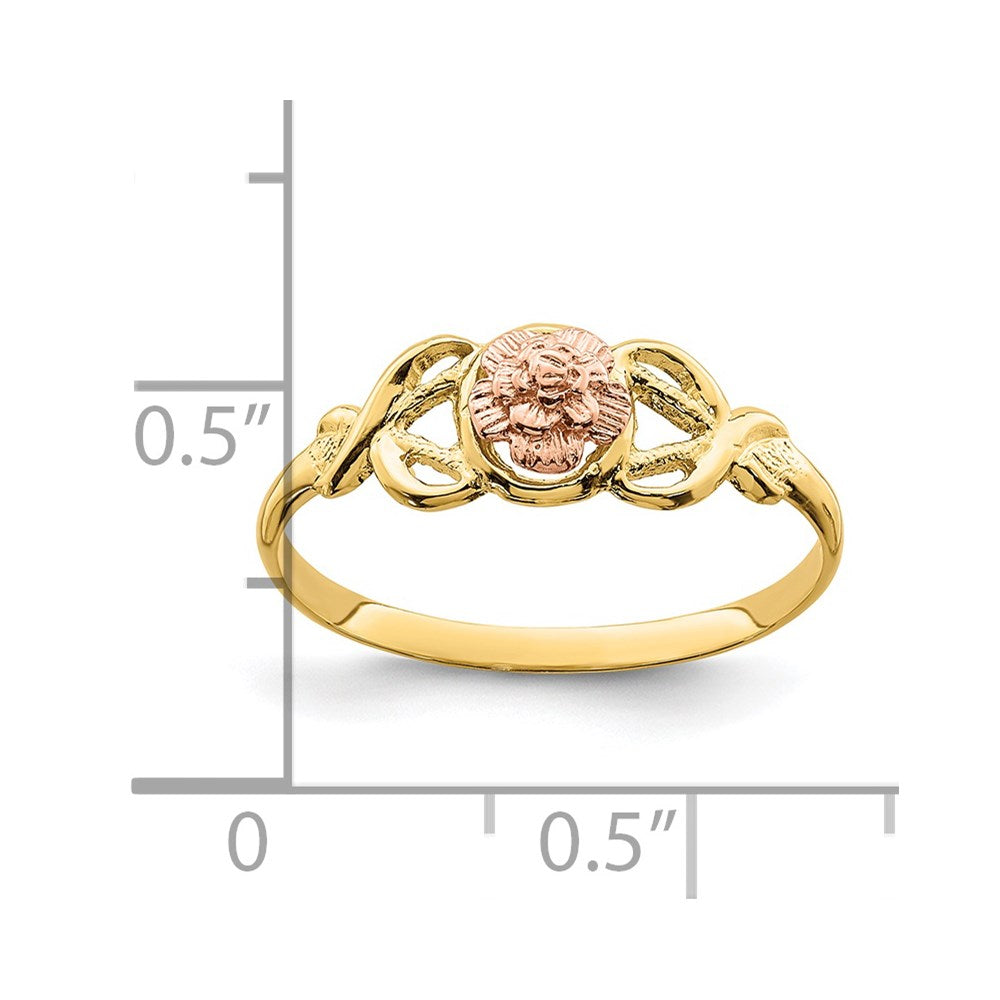 14K Two Tone Polished Ring