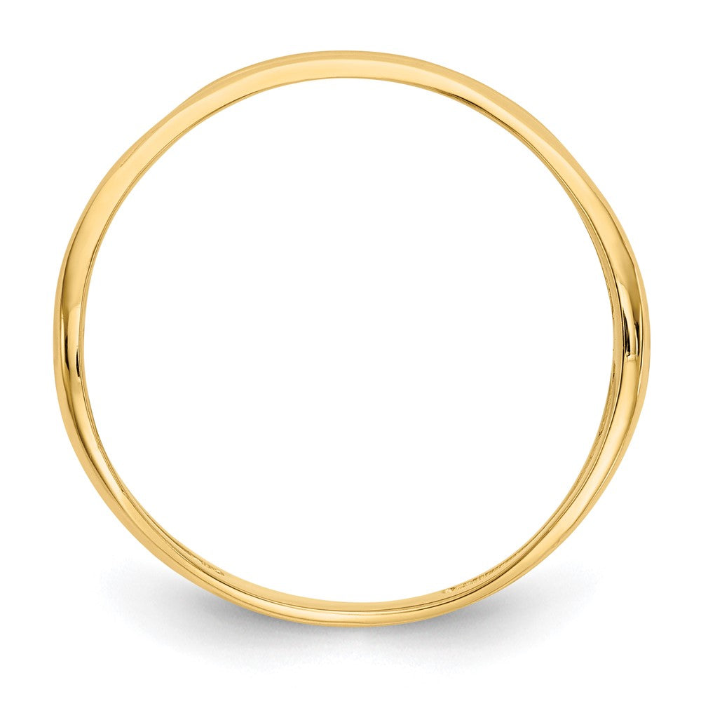 14K Yellow Gold Polished Double Wave Fashion Thumb Ring