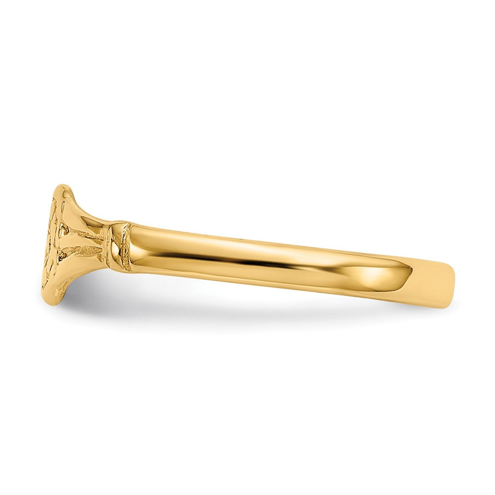 14K Yellow Gold Polished Oval Baby Ring