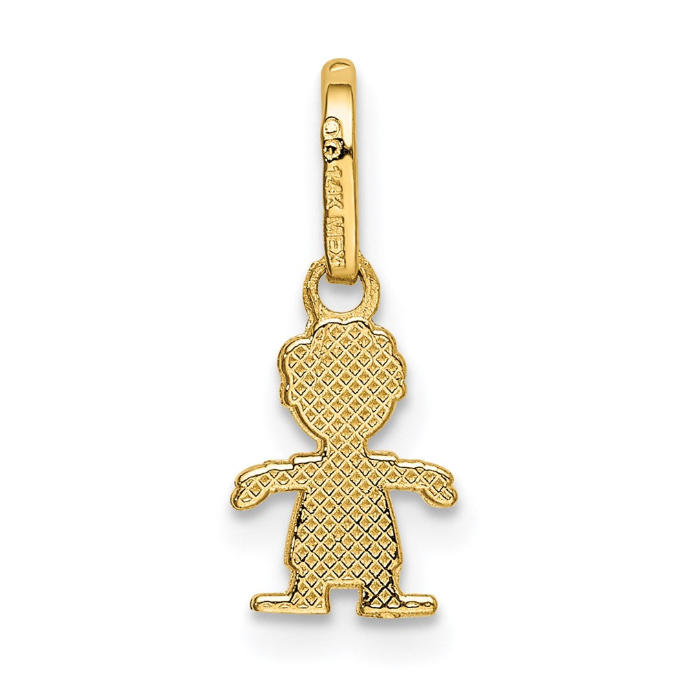 14K Yellow Gold Polished Little Boy Pendant